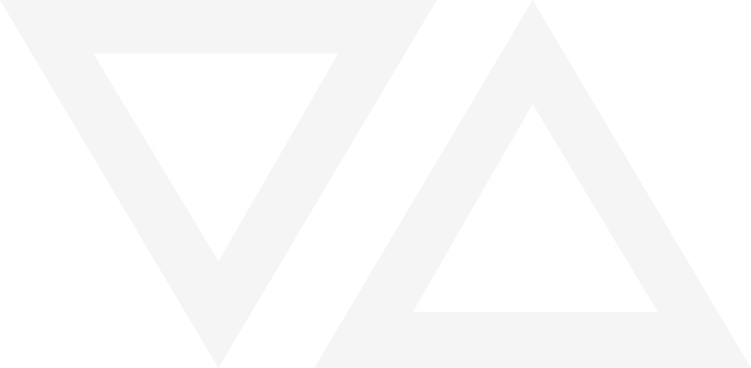 a white triangle on a black background