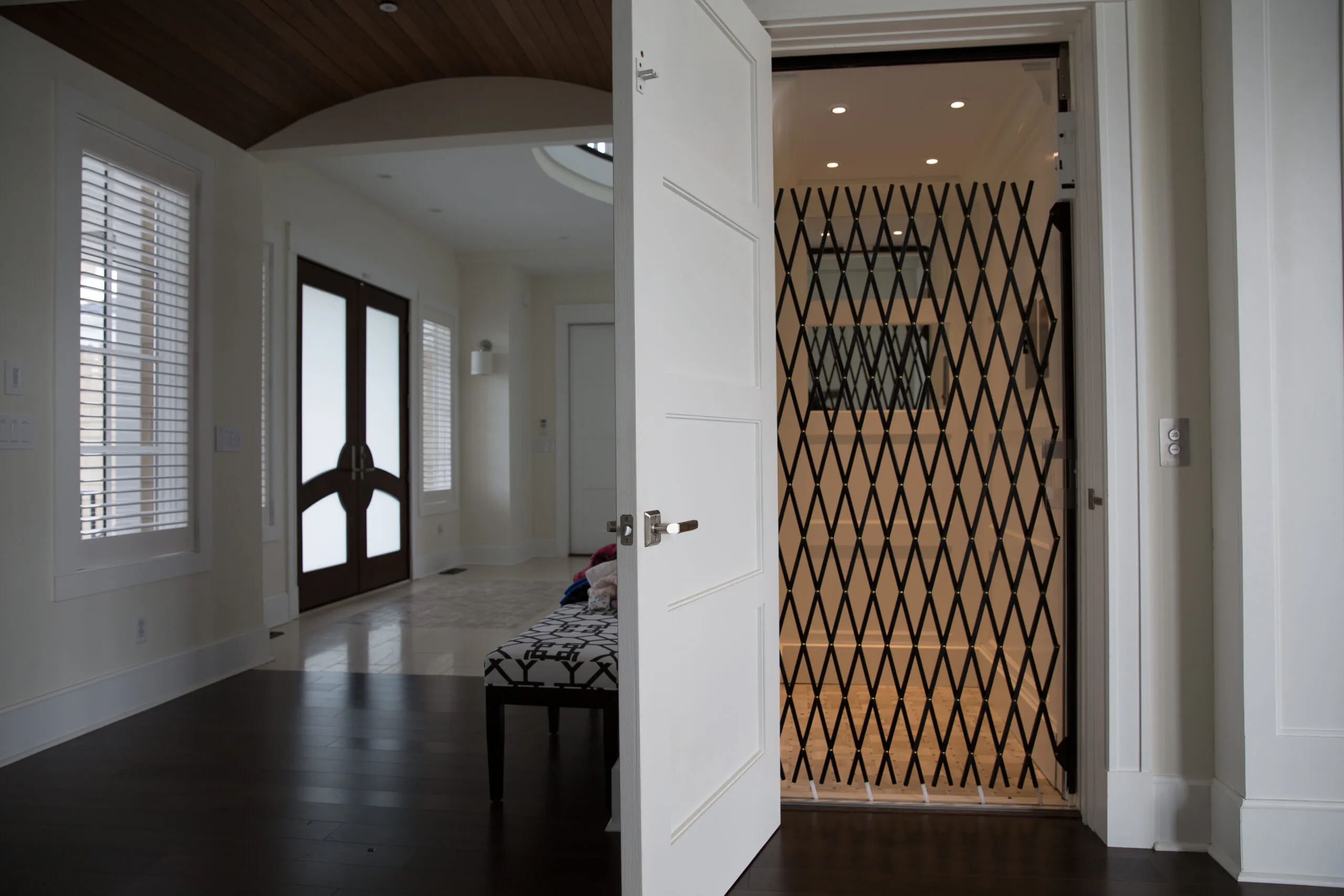 an open door leading to a hallway in a house