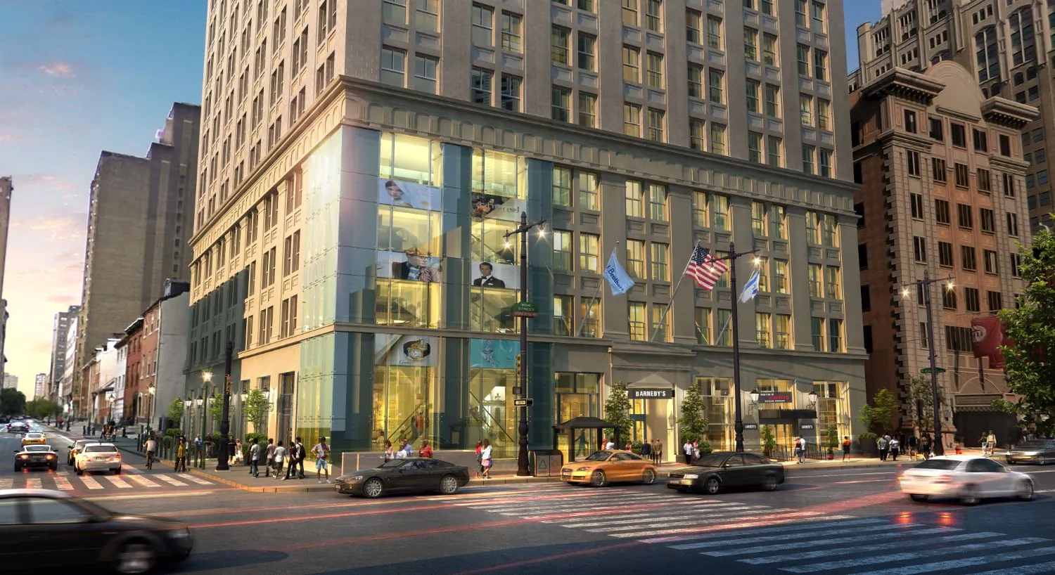 a large building with a lot of windows on the side of it